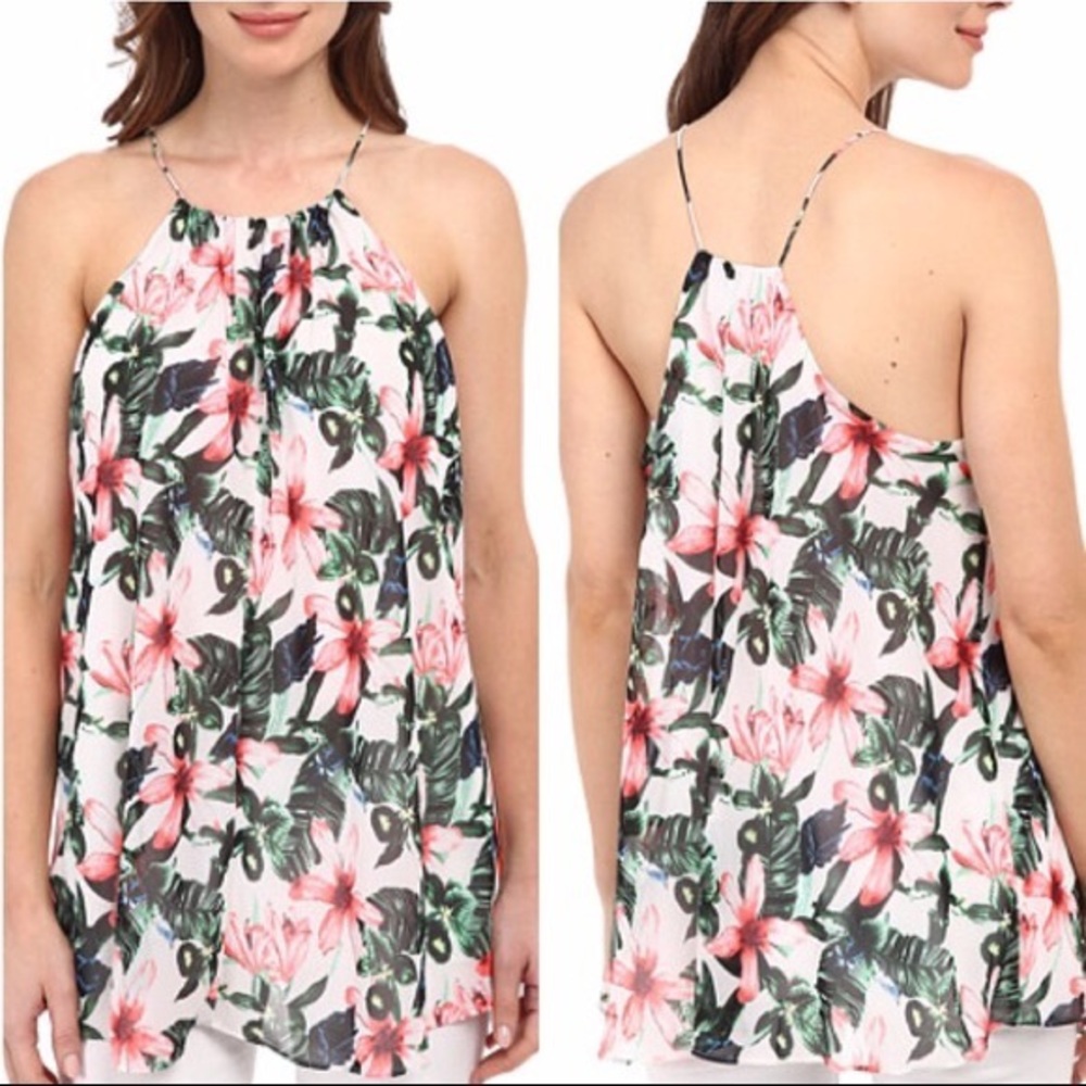 Vince Camuto Tropical Spaghetti Strap Top